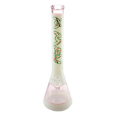 18" Pink Cherry Blossom 2 Tone Beaker Bong